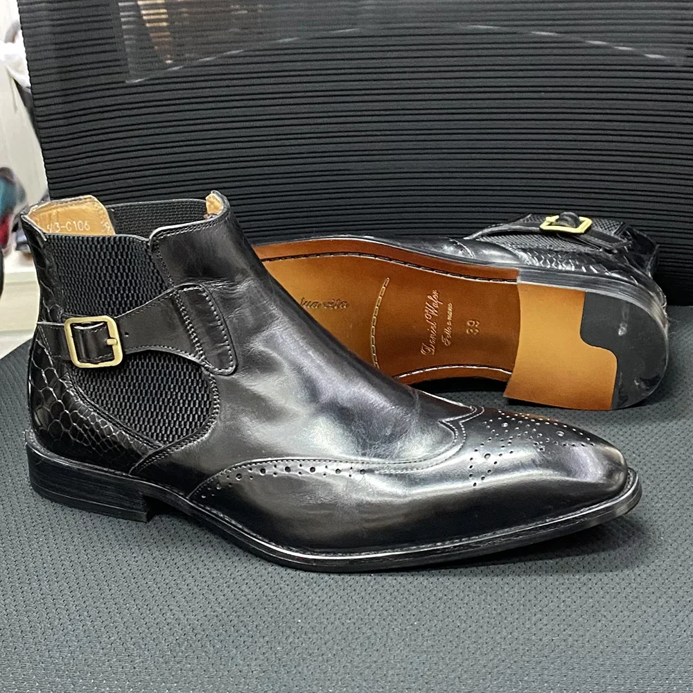 Stivaletti da uomo in vera pel - Men Formal Wear With Boots recensione e prezzo